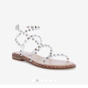 Steve Madden clear and metallic studs sandals size 9, never used